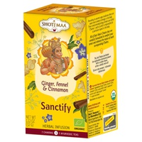 Chá de ervas Gengibre Funcho Canela - Sanctify 16 saquetas de infusão de 2g - Haris Treasures