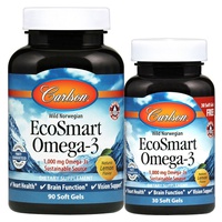 Ecosmart Omega-3, limão natural 90 +30 softgels - Carlson Labs