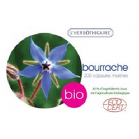 Óleo orgânico de borragem 180 cápsulas de 507.5mg - L'Herbothicaire