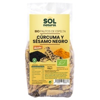 Palitos de Espelta com Curcuma e Sésamo Negro Bio 150 g - Sol Natural