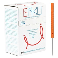 Agulha de acupuntura Alça de plástico sem cabeça e sem guia 0,16x13mm 100 unidades - Eaku