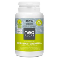 Cápsulas de Spirulina e Chlorella 120 cápsulas vegetais - Neoalgae