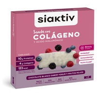 Bares com iogurte com sabor de colágeno e frutas vermelhas 3 barras (Frutos vermelhos - Iogurte) - Siaktiv