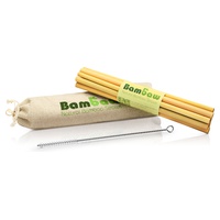Canudos de bambu 14 cm 50 unidades - Bambaw