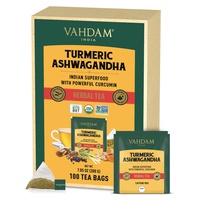 Chá de cúrcuma ashwagandha 100 saquetas de infusão - Vahdam Teas