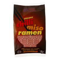 Massa Ramen de Arroz Integral com Miso e Chili sem gluten Bio 80 g - King Soba