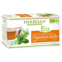 Herbesan Infusion Fácil digestão BIO Hortelã-pimenta, tomilho, erva-doce e erva-cidreira 20 saquetas de infusão - Herbesan