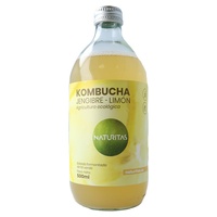 Kombucha Bio de gengibre e limão 500 ml - Naturitas