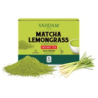 Premix latte instantâneo matcha capim-limão 15 saquetas de infusão - Vahdam Teas