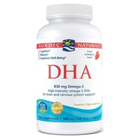 DHA, 830mg Morango 180 pérolas - Nordic Naturals