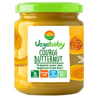 Frascos de bebê Vegébaby Butternut Squash 4 meses 2 unidades - Vegebaby