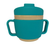 Caneca Infantil Aprendizagem Silicone Turquesa 1 unidade - The Dida