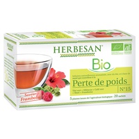 Infusão Perda de Peso Bio 20 saquetas de infusão de 1.5g (Framboesa) - Herbesan