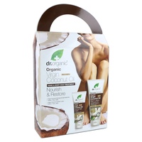 Conjunto de creme para mãos + corpo com óleo de coco 100 + 200ml - Dr. Organic