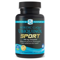 Nordic CoQ10 Ubiquinol Sport, 100mg 60 pérolas - Nordic Naturals