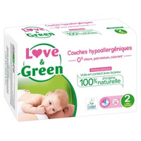 Fraldas Ecológicas e Hipoalergénicas T2 36 unidades - Love & Green