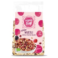 Frutas vermelhas e muesli de chia 375 g - Happy Bio