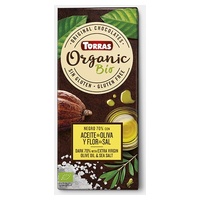 Chocolate amargo 70% cacau com azeite e flor de sal 100 g (Chocolate - Cacau) - Torras