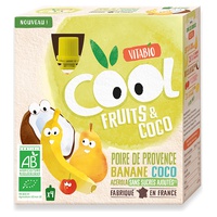 Frutas Frias - Occitano Pêra Banana Leite De Coco Acerola 4 unidades de 85ml - Vitabio