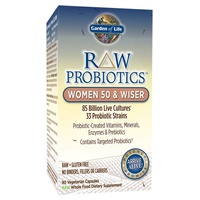 Raw probiotics women 50 & wiser 90 cápsulas vegetais - Garden of Life