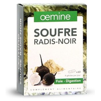 Rabanete preto-enxofre Oemine: rabanete preto, rábano, desintoxicante do fígado 60 cápsulas - Oemine