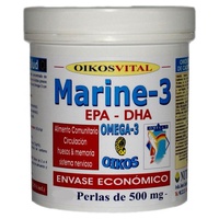 Marine-3 Ómega 3 180 pérolas de 500mg - Oikos