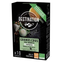 Cápsulas Biodegradáveis Pur Arabica Grands Crus 10 cápsulas (Café) (Café) - Destination Bio