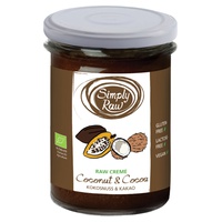 Creme Vegan Cru de Coco e Cacau Orgânico - Cru 170 g - Simply Raw