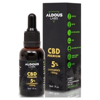 Óleo de cânhamo bio enriquecido com 5% de CBD 30 ml de óleo - Aldous Bio