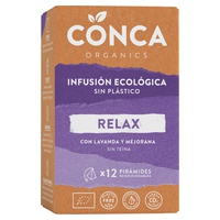 Infusão Relax Bio sem plástico 12 saquetas de infusão de 2g - Conca Organics