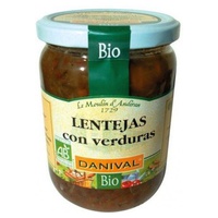 Lentilhas com Vegetais em Frasco de Cristal Esterilizado BIO AB 525 g - Danival