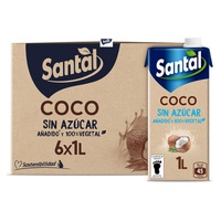 Bebida de coco sem adição de açúcar 6 unidades de 1L - Santal