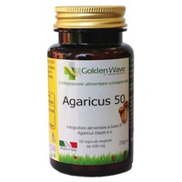 Agaricus 50 50 cápsulas vegetais de 400mg - Golden Wave