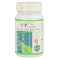 Multi Vitamin com Ferro 60 tabletes - A to Z Pure Health