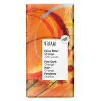 70% chocolate amargo com laranja orgânica 100 g - Vivani