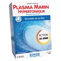 Plasma Marinho Hipertónico 40 ampolas de 10ml - Biotechnie