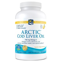 Óleo de fígado de bacalhau do Ártico 750 mg Limão 200 pérolas (Limão) - Nordic Naturals