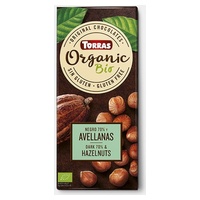 Chocolate amargo 70% cacau com avelãs 100 g (Avelã - Chocolate - Cacau) - Torras