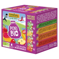 Pack 8 smoothies orgânicos de maçã, banana, manga e morango 8 unidades de 90g - Danival