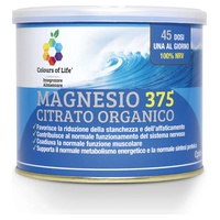 Pó de Citrato Orgânico de Magnésio 375 180 g de pó - Colours of life