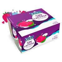 Iogurte de morango inteiro sem lactose 4 unidades de 125g - Kaiku