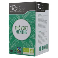 Chá verde orgânico com hortelã 24 saquetas - Touch Organic