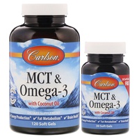 MCT e Omega-3 120 + 30 cápsulas - Carlson Labs