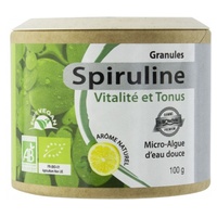 Grânulos de espirulina, sabor ORGÂNICO de limão 100 g (Limão) - Biotechnie