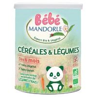 Cereais & Legumes a partir dos 6 meses sem Glúten Bio 400 g de pó - La Mandorle