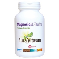 Magnésio e L-Taurina 90 cápsulas - Sura Vitasan