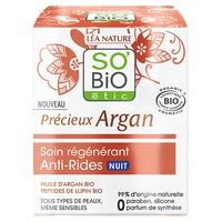 Tratamento regenerador de rugas preciosas da noite de Argan 50 ml de creme - So'Bio