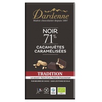 Tablete de Chocolate Negro com Amendoins Caramelizados 71% Tradition 180 g - Dardenne