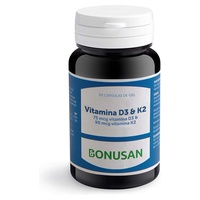 Vitamina 75mcg D3 e 90mcg K2 60 cápsulas - Bonusan