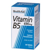 Vit B5 Pantotenato de Cálcio 30 comprimidos - Health Aid